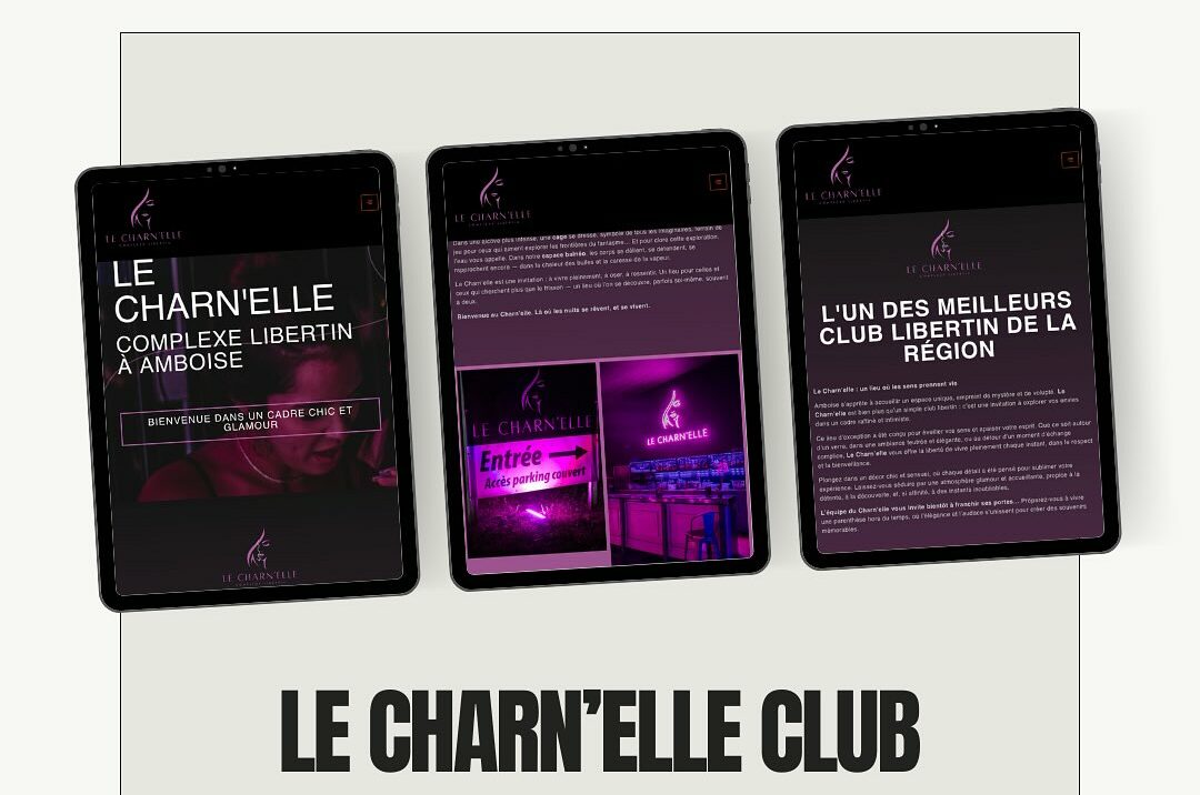 Thomas Cédric créateur site web et communication, site internet du club le Charn'elle à Amboise